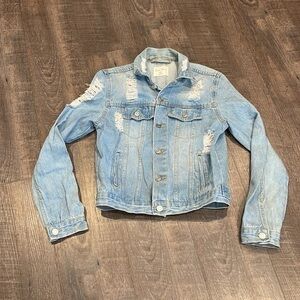 LoveTree distressed denim jacket